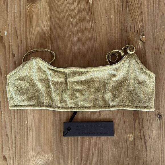 TRIANGL TOP ONLY MICA GOLD NEW WITH TAGS - Picture 3 of 7
